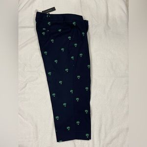 🆕 TALBOTS CROPPED CHINOS W/Palm Trees Size 16WP